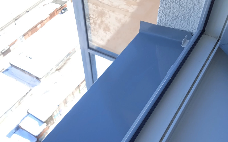 replacing a metal window drip